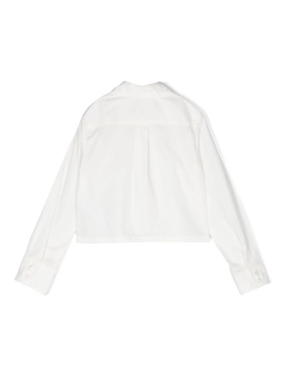 Shop Miss Blumarine Camicia Con Logo Di Strass In White