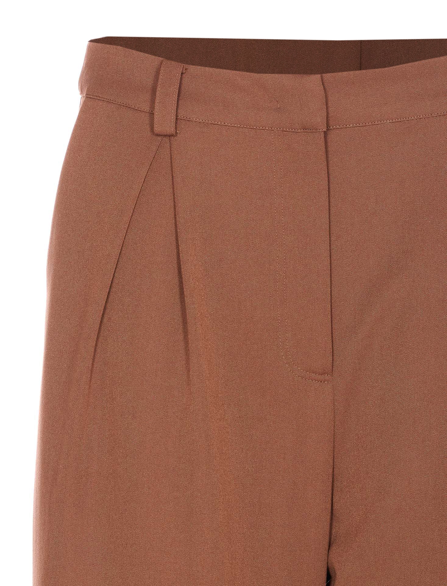 Patrizia Pepe Pleated Trousers In Brown