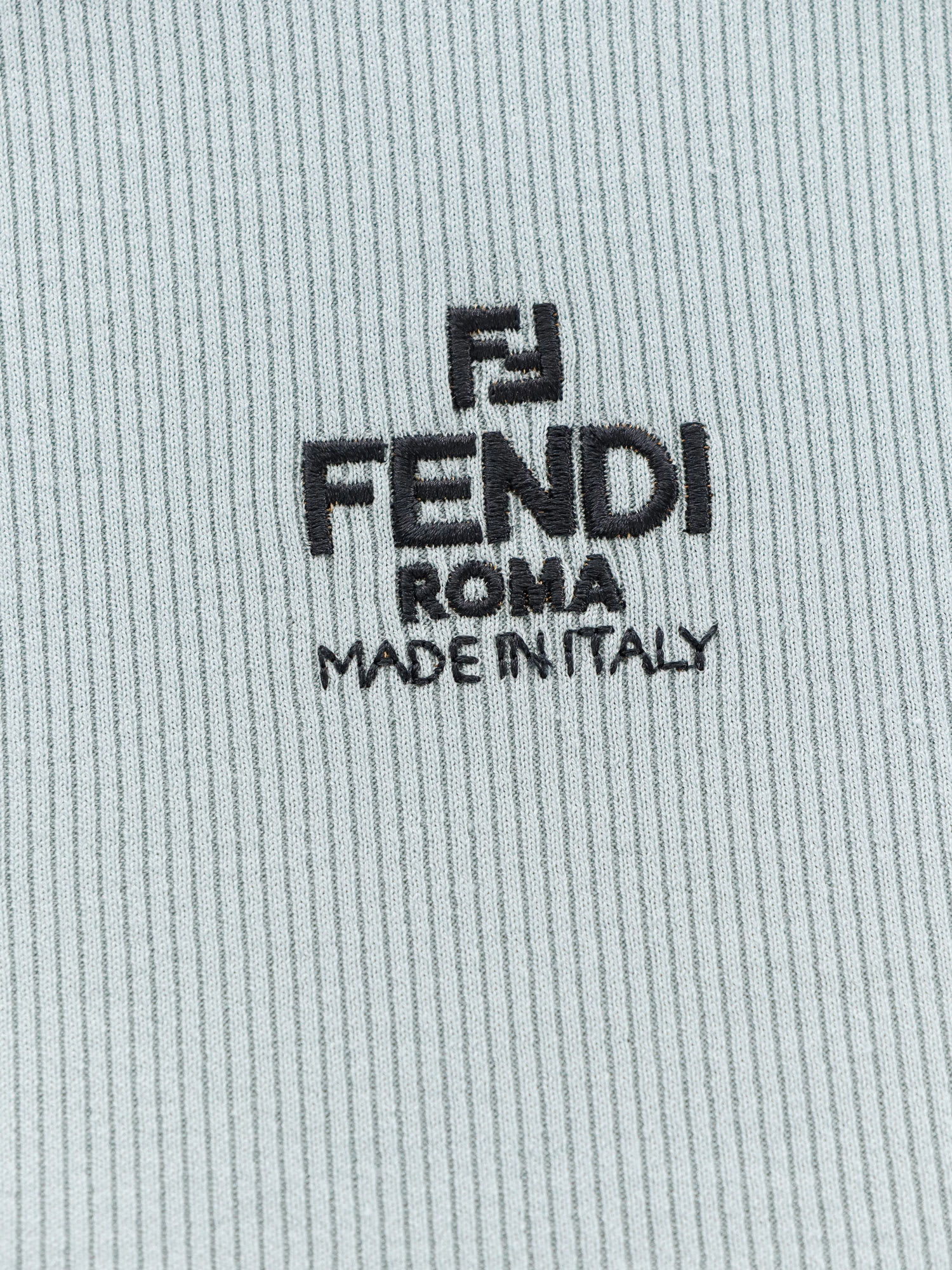 Shop Fendi T-shirt In Pale Blue