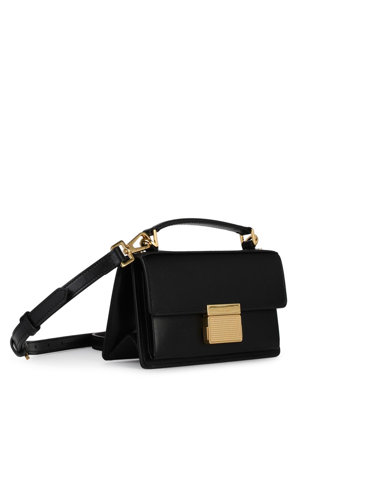 Shop Golden Goose Small Venezia Black Palmellata Leather Bag