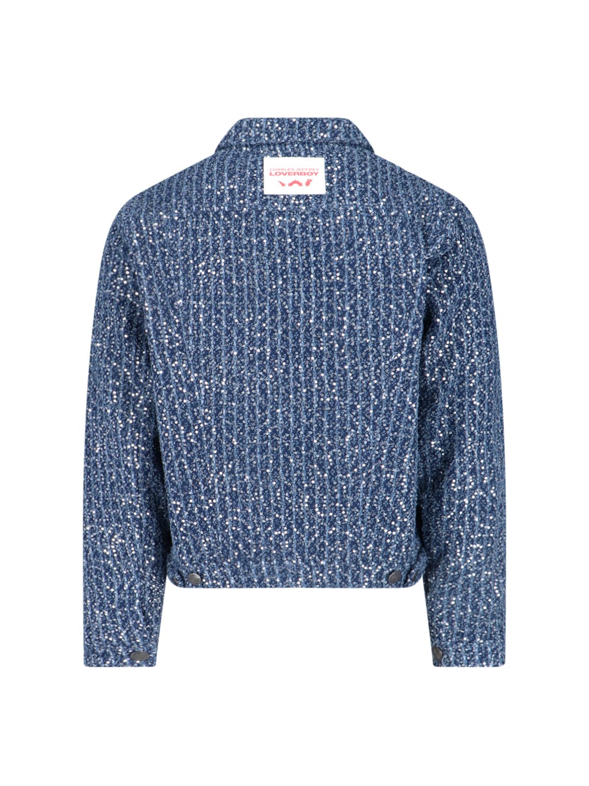 Charles Jeffrey Loverboy Art Denim Jacket In Blue