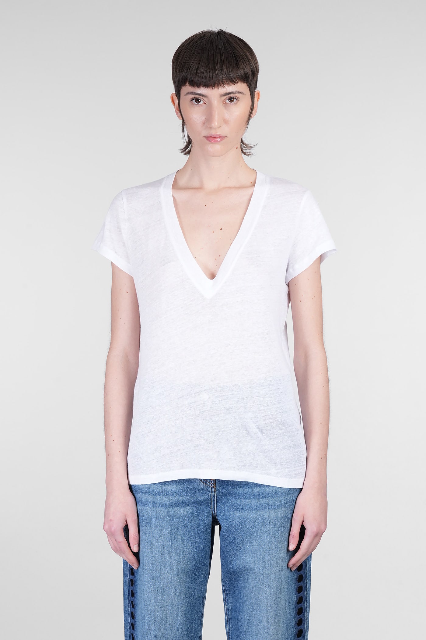 Rodeo T-shirt In White Linen