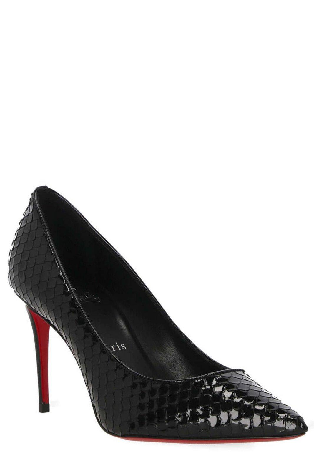 Christian Louboutin Embossed Pointed-toe Pumps