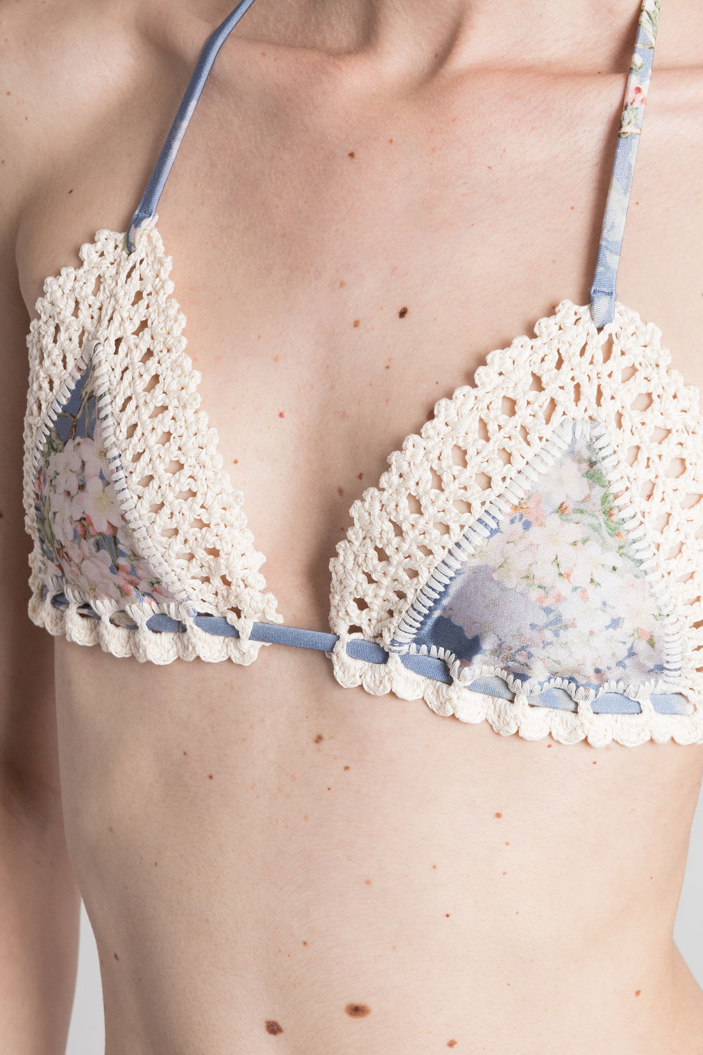 Zimmermann Cascadian Crochet Swimsuit In Blue