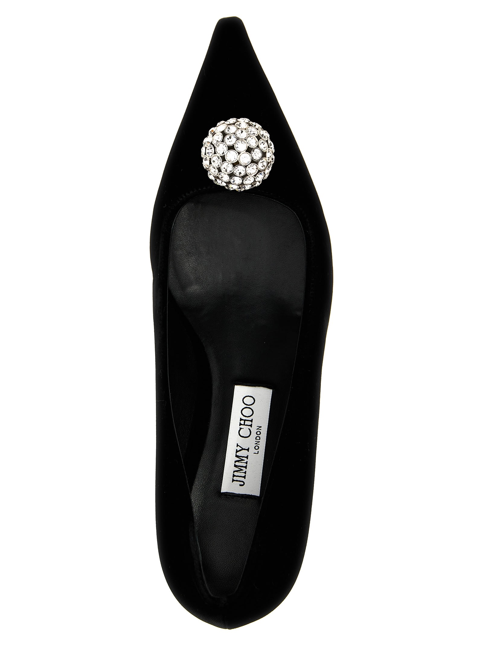 Jimmy Choo Orb 50 Crystal-embellished Velvet Pumps
