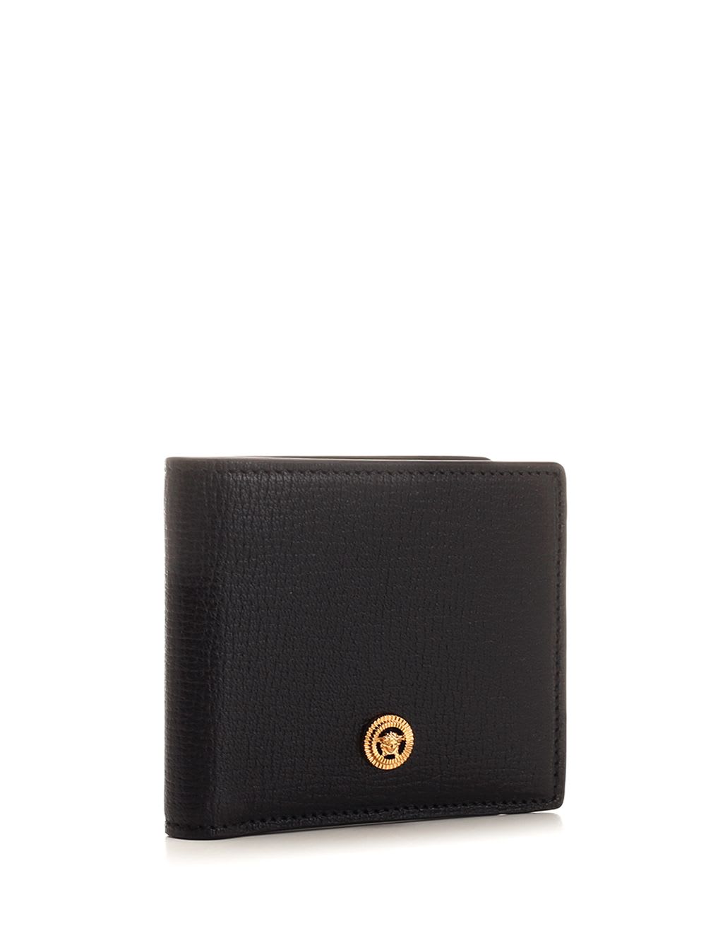 Shop Versace Medusa Biggie Wallet In Black