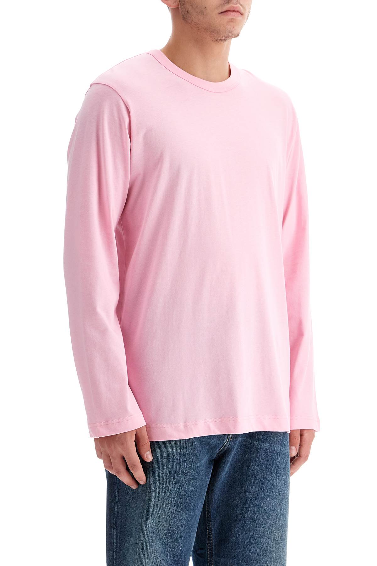 Shop Comme Des Garçons Shirt Long Sleeve T-shirt In Pink (pink)