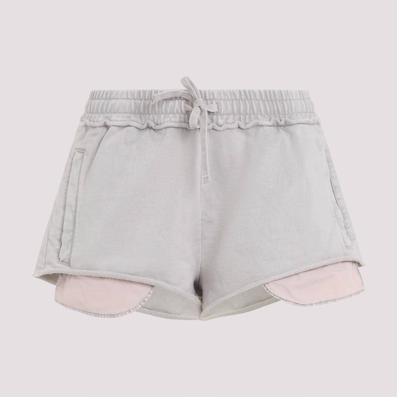Acne Studios Drawstring Mini Shorts In Dmn Mauve Grey