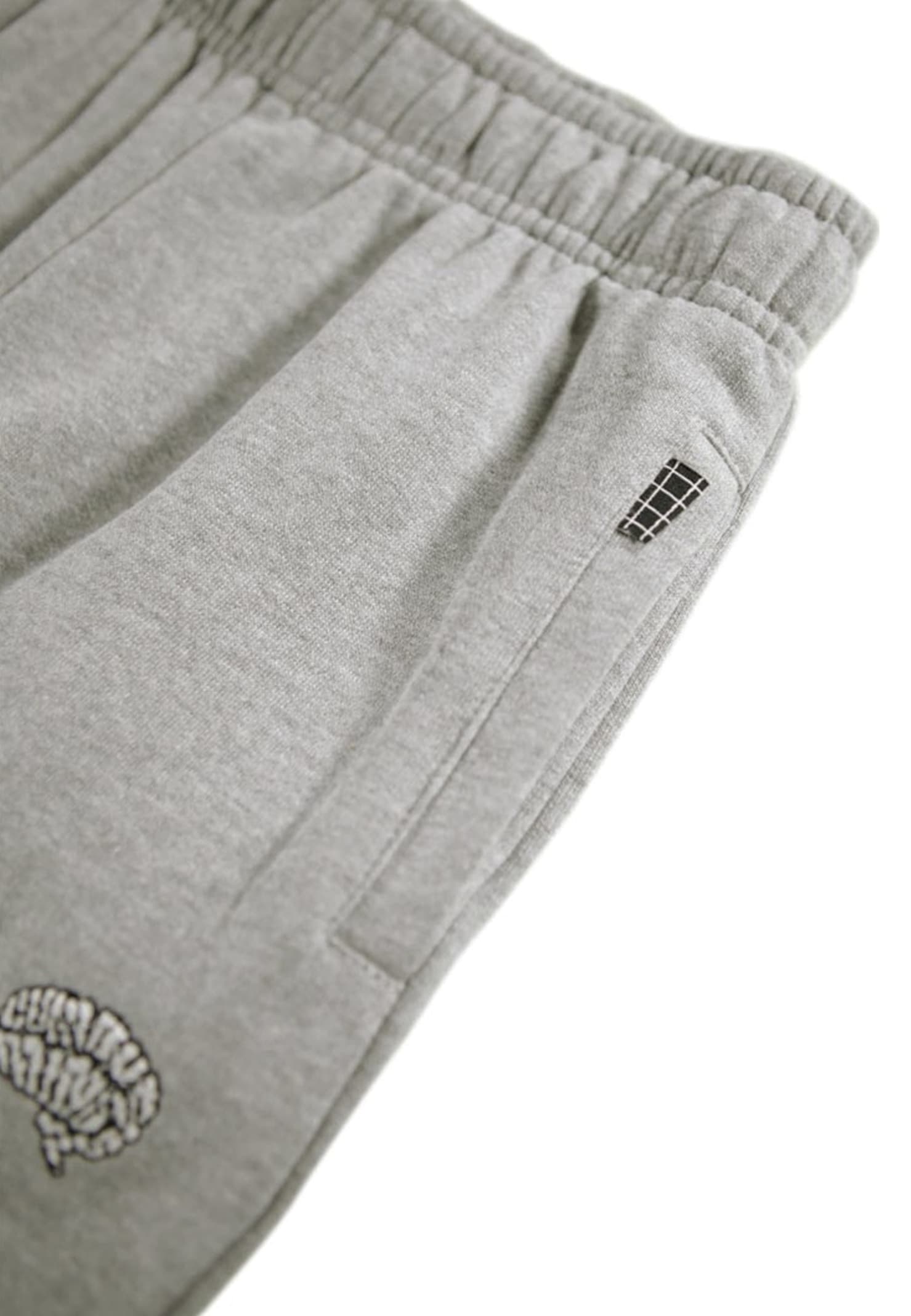 Molo Grey Trousers For Boy With Embroidery In Gray