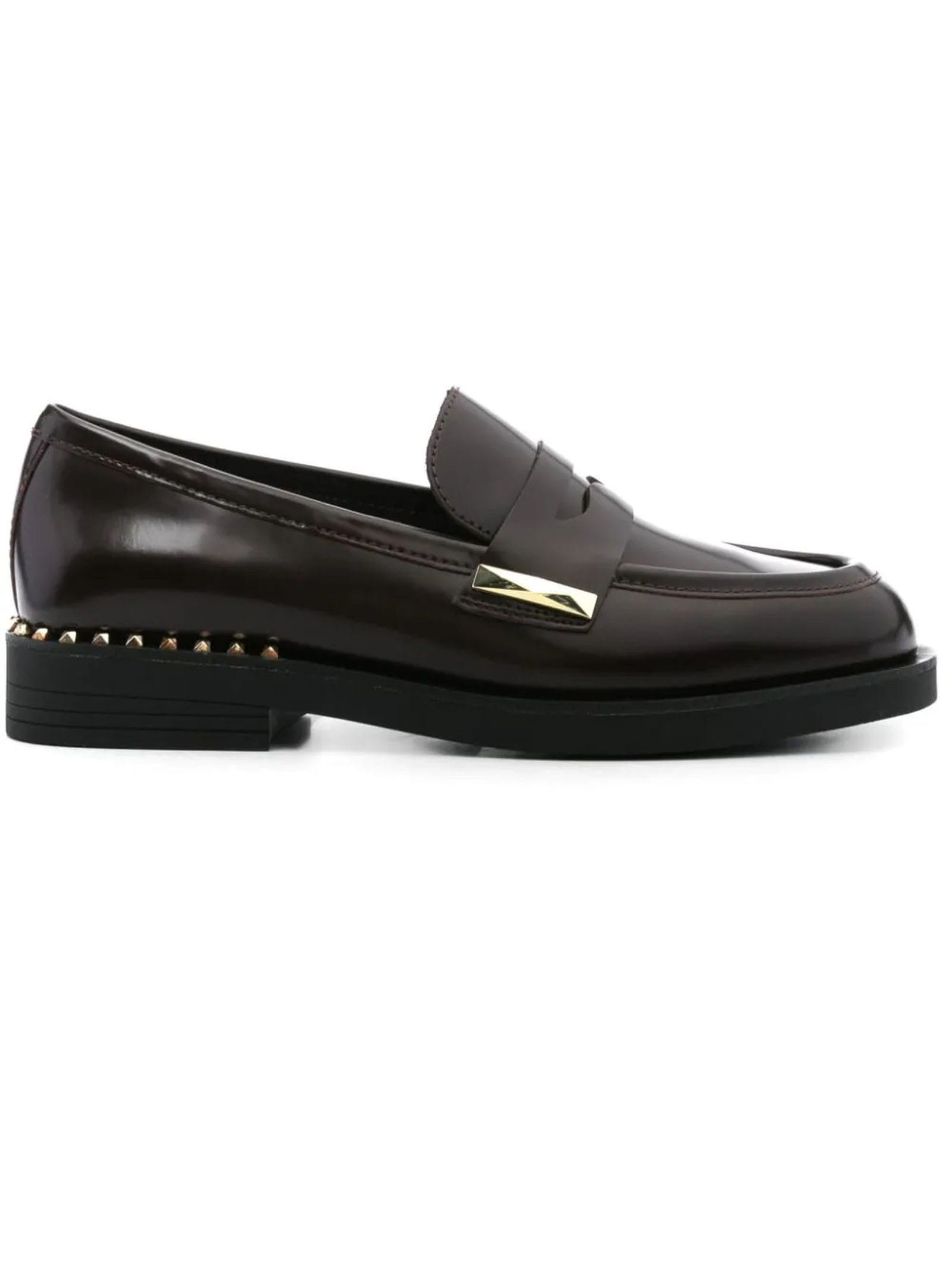 Shop Ash Bordeaux Red Calf Leather Whisper Loafers