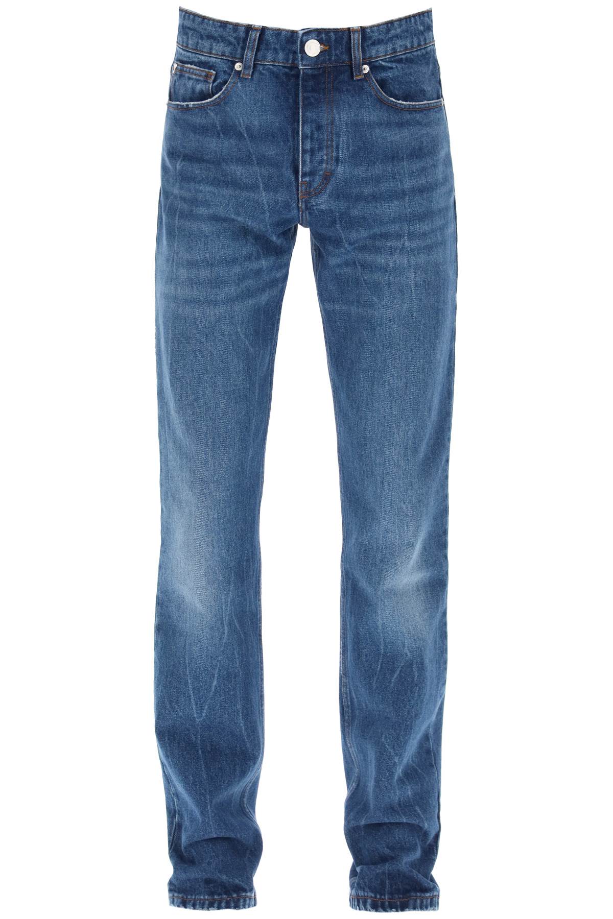 Shop Ami Alexandre Mattiussi Regular Fit Jeans In Used Blue (blue)