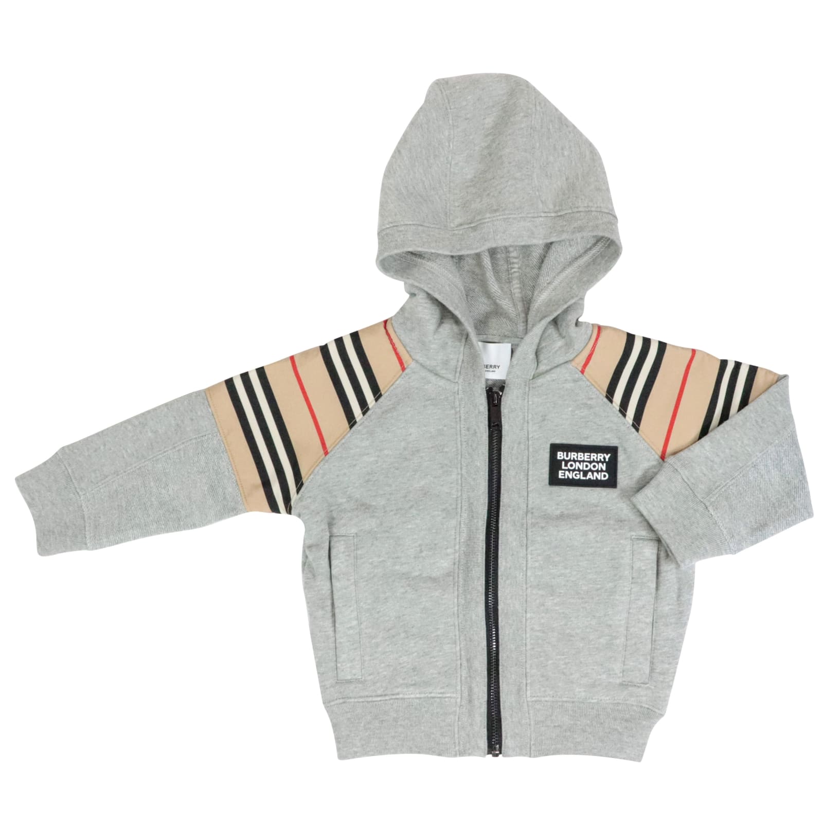 Burberry Babies' Hamilton Icon Sweatshirt In Melange Grey