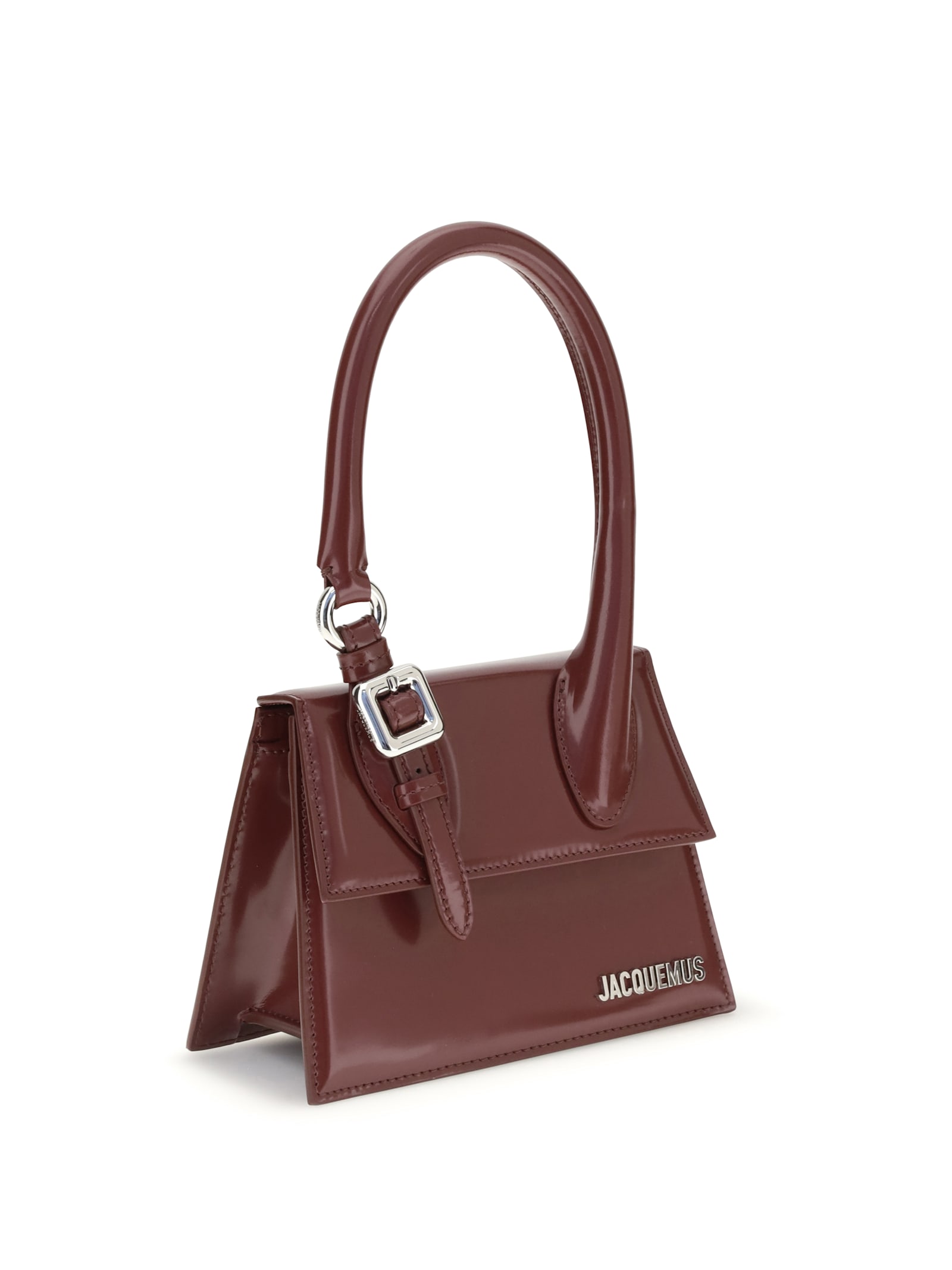 Jacquemus Womens Burgundy Medium Chiquito Buckle Leather Top-handle Bag In Burgundy