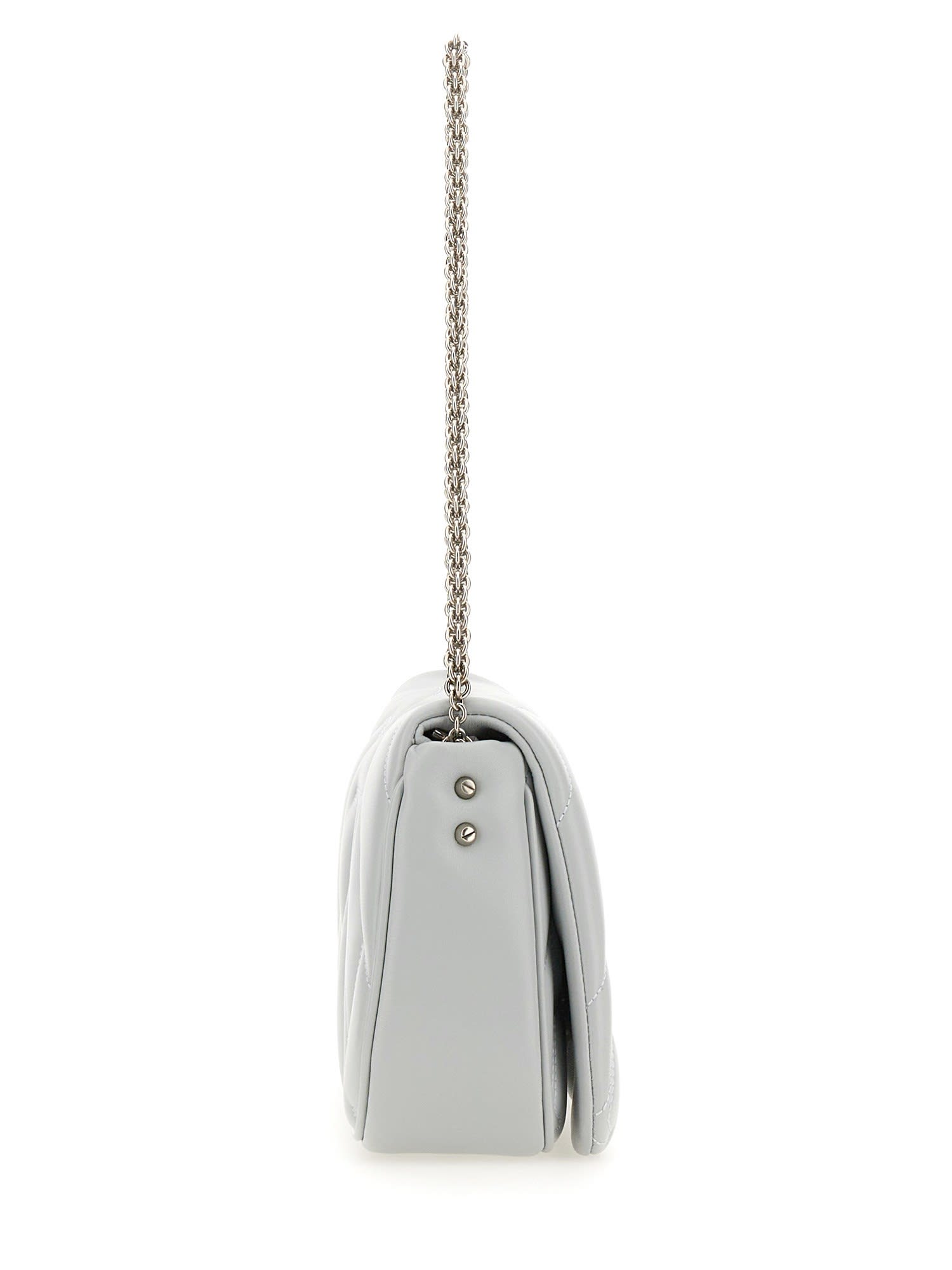 Alexander Mcqueen The Seal Shoulder Bag In Grigio