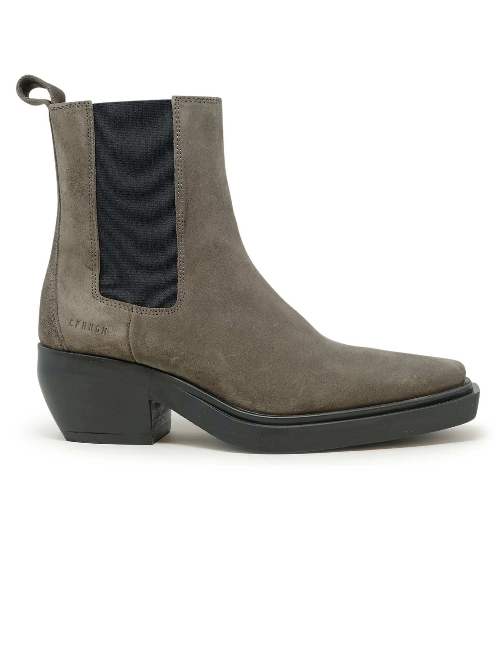 Facph236 Grey Suede Ankle Boots