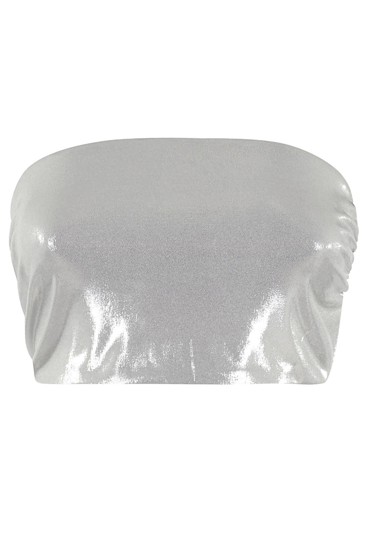 NORMA KAMALI STRAPLESS CROPPED TOP