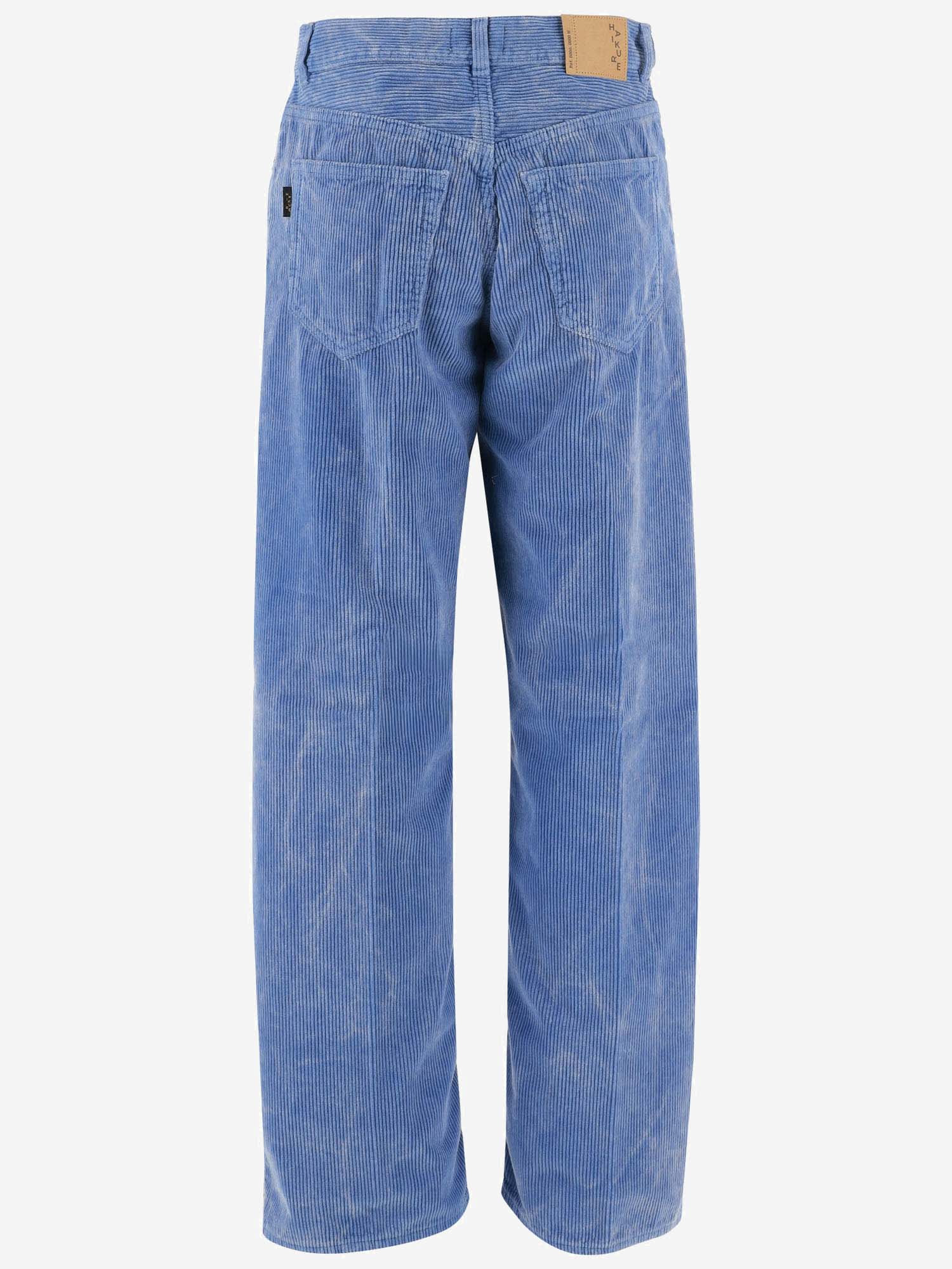 Shop Haikure Corduroy Cotton Velvet Pants In Blue