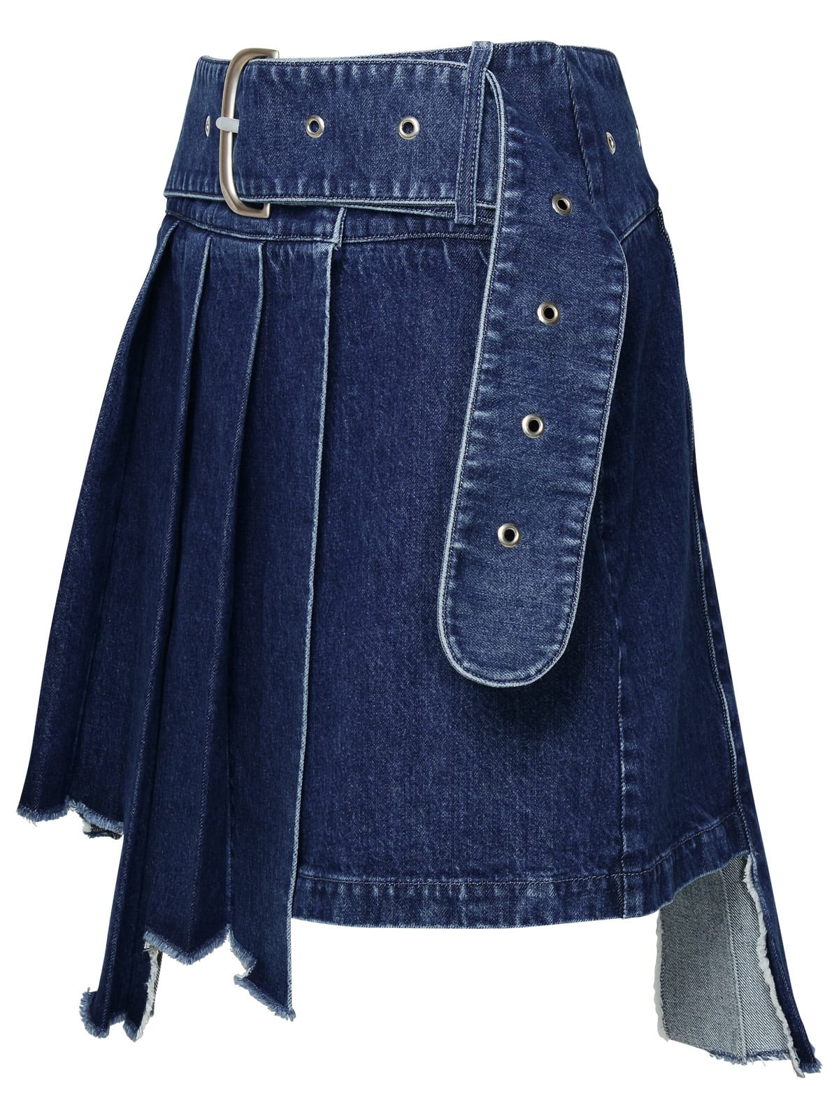Shop Off-white Blue Demin Skirt In Denim