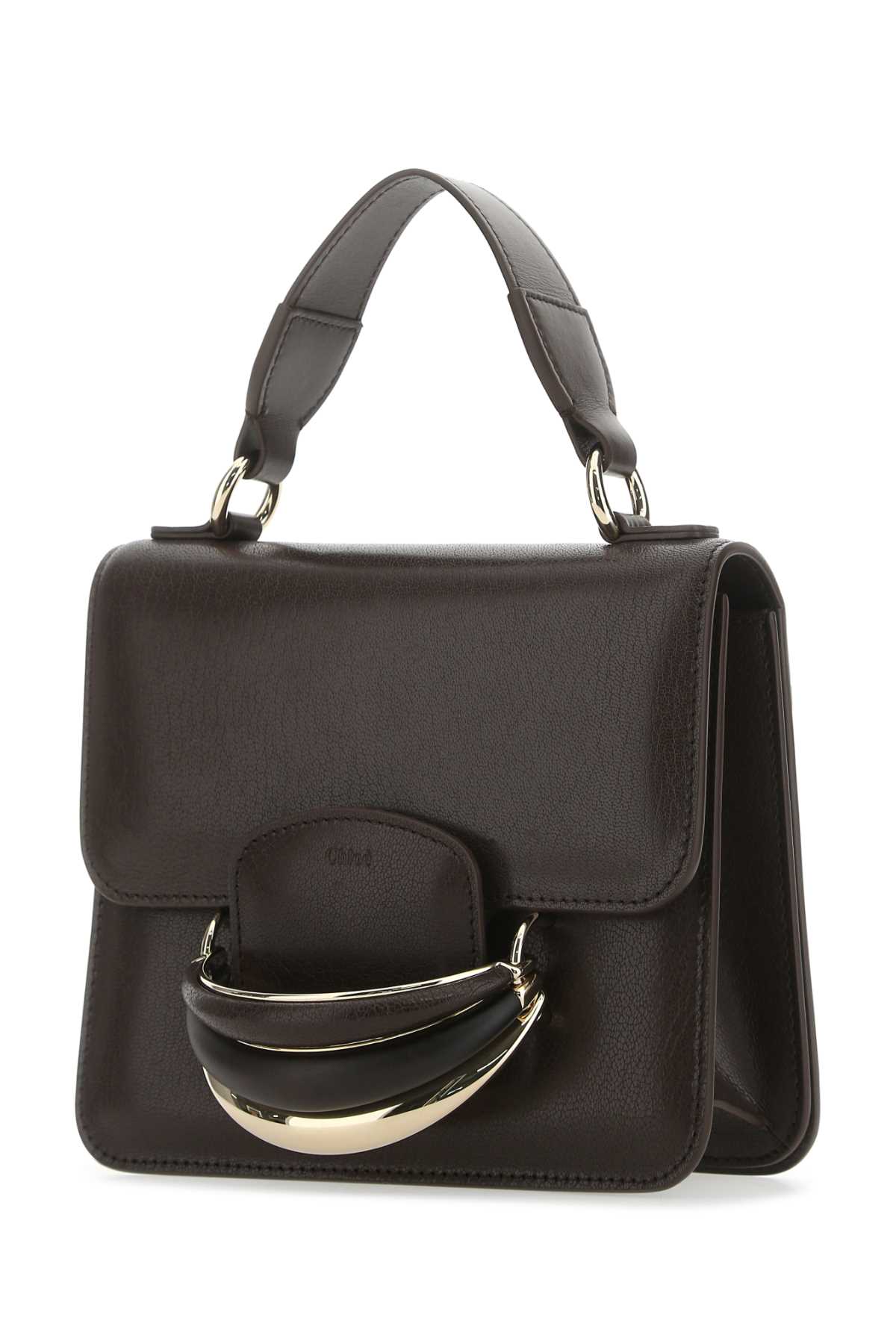 Chloé Dark Brown Leather Small Kattie Handbag In 297