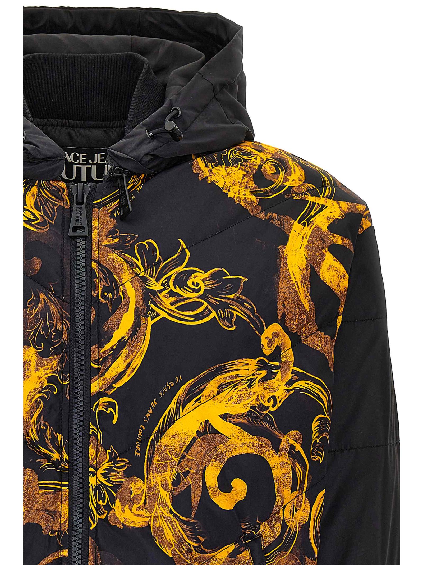 Shop Versace Jeans Couture Down Jacket In Black