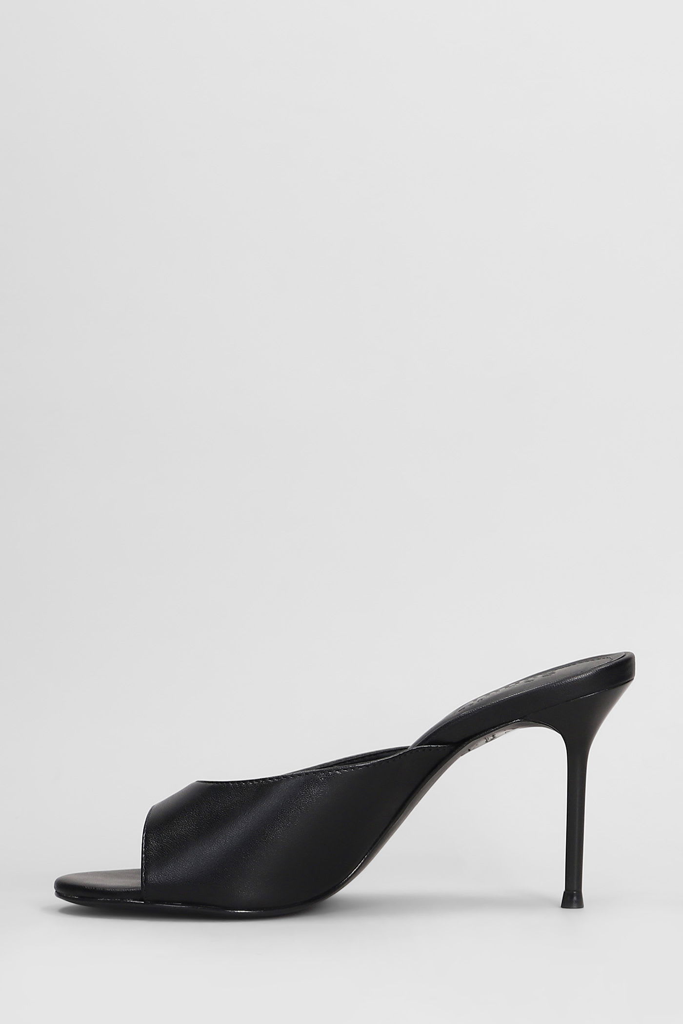 SCHUTZ SLIPPER-MULE IN BLACK LEATHER 