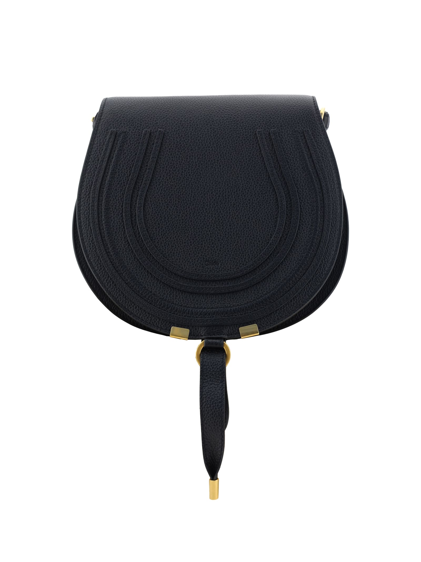 Shop Chloé Marcie Shoulder Bag In Black