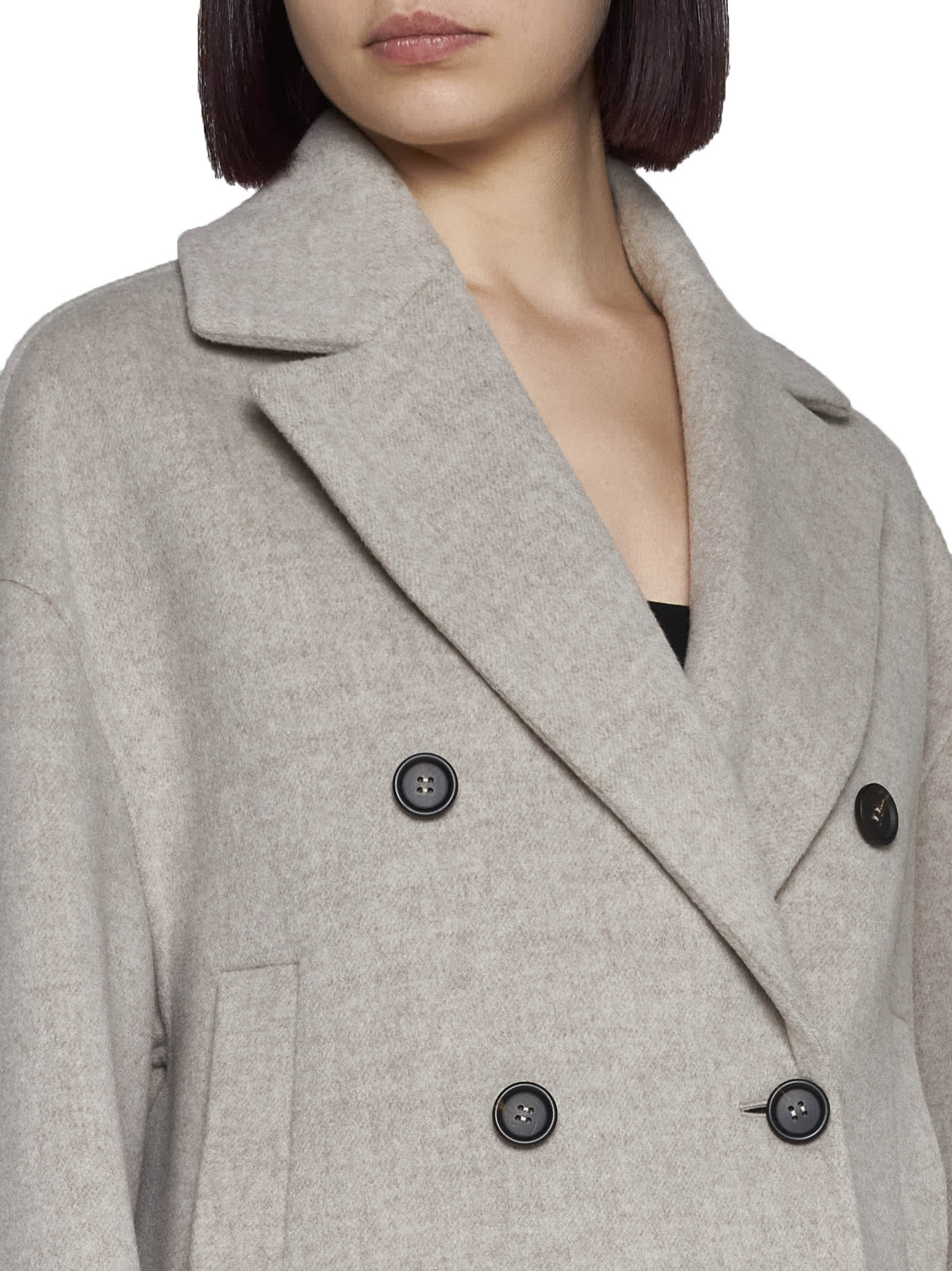 Shop Brunello Cucinelli Coat In Beige Freddo