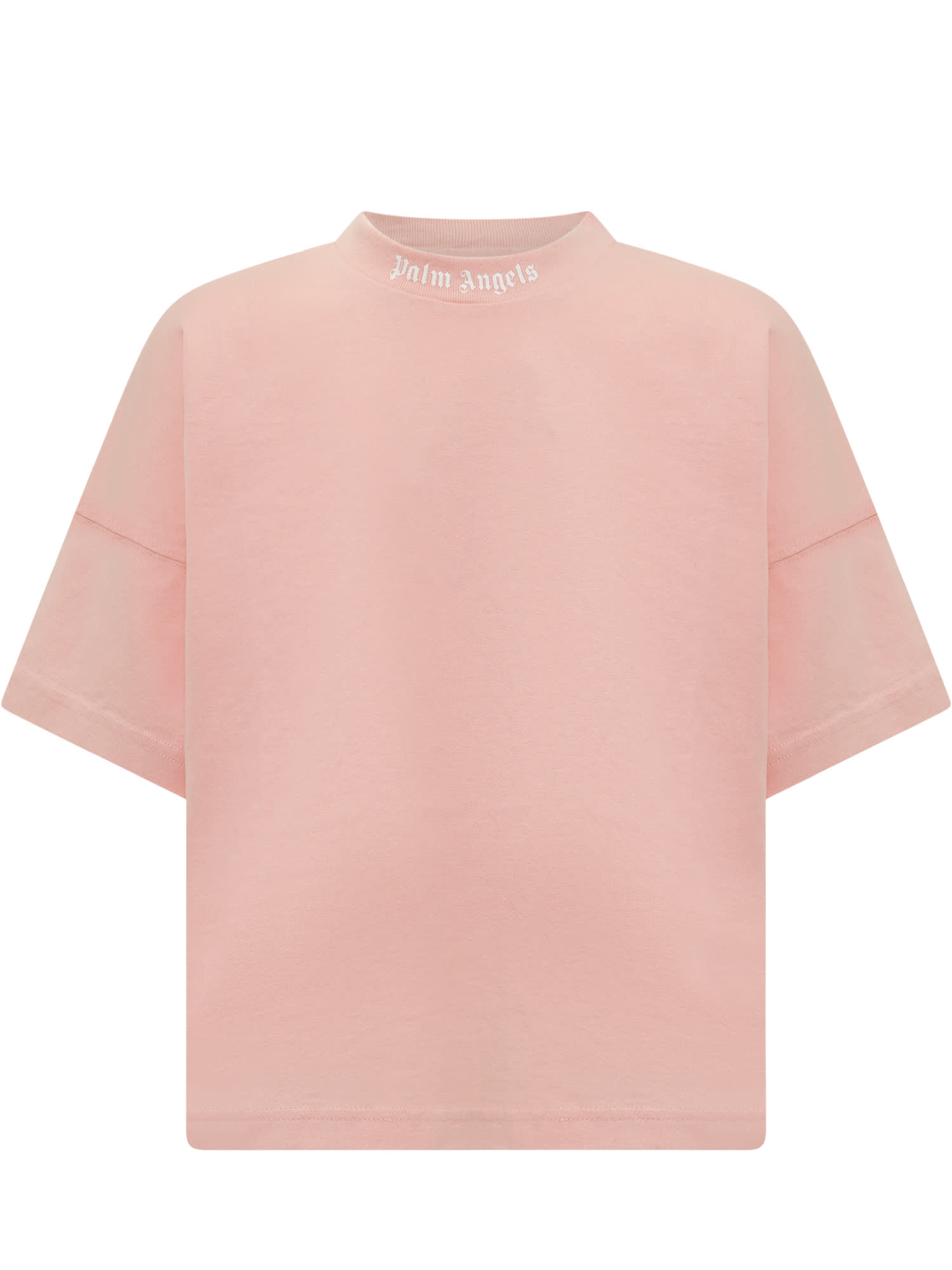 Palm Angels Kids' Classic Logo T-shirt In Pink