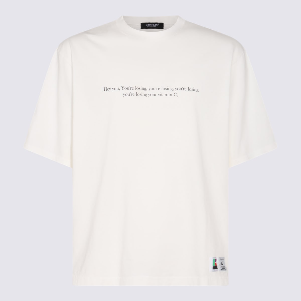 Shop Undercover White And Black Cotton T-shirt