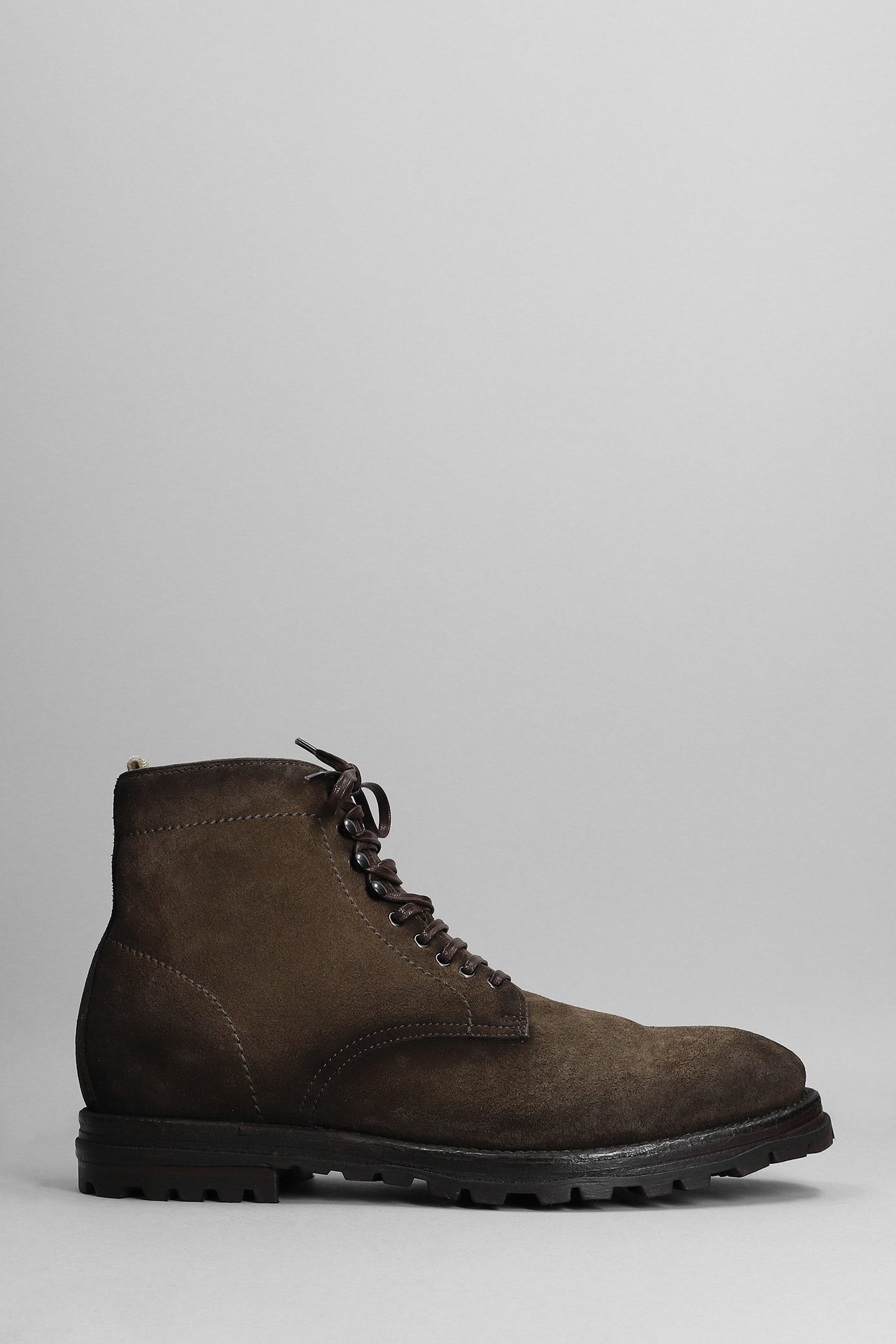 Officine Creative Vail 002 Ankle Boots In Brown Suede