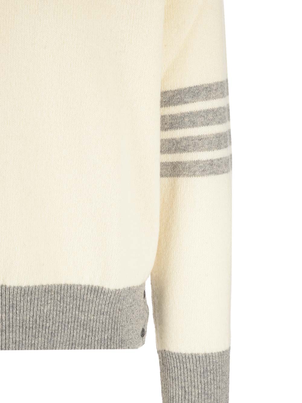 Shop Thom Browne Crewneck Sweater In White