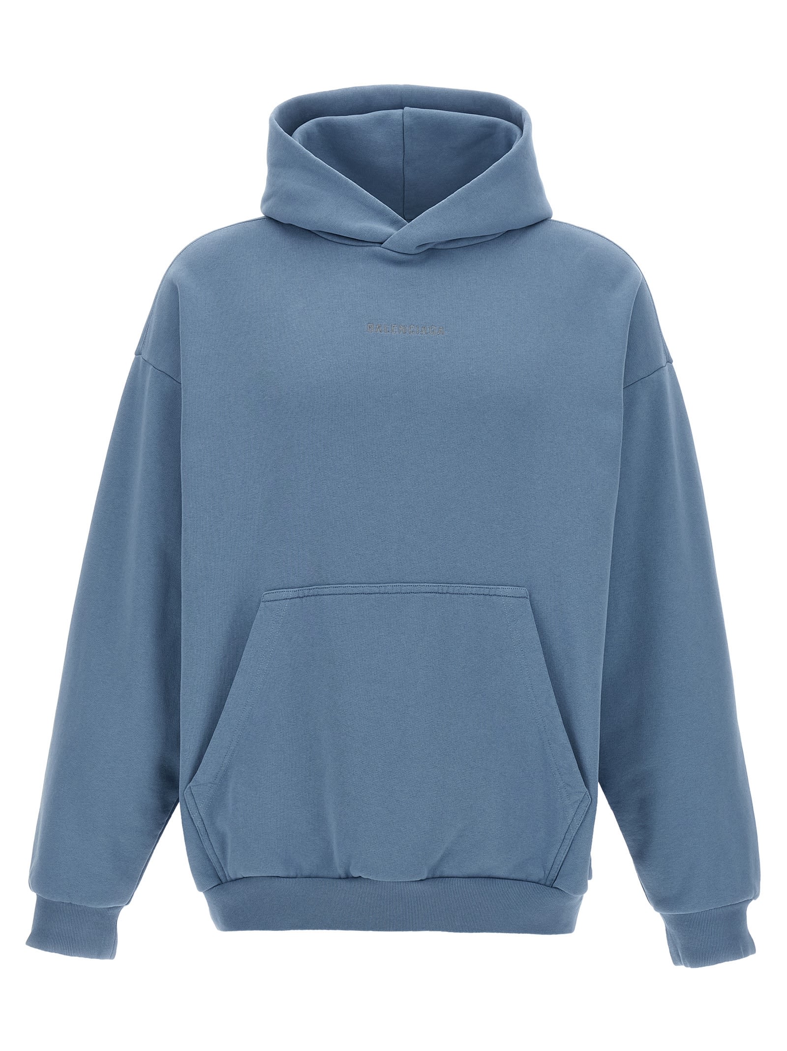 Balenciaga Back Reflective Hoodie Medium Fit In Grey Blue