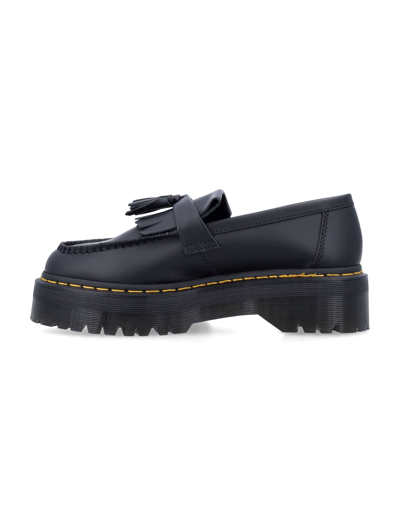 Shop Dr. Martens' Adrian Quad Platform Tassle Loafers In Black