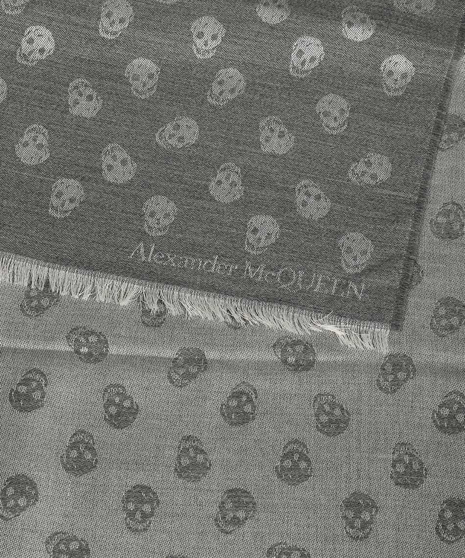 Shop Alexander Mcqueen Skull Print Scarf In Grey