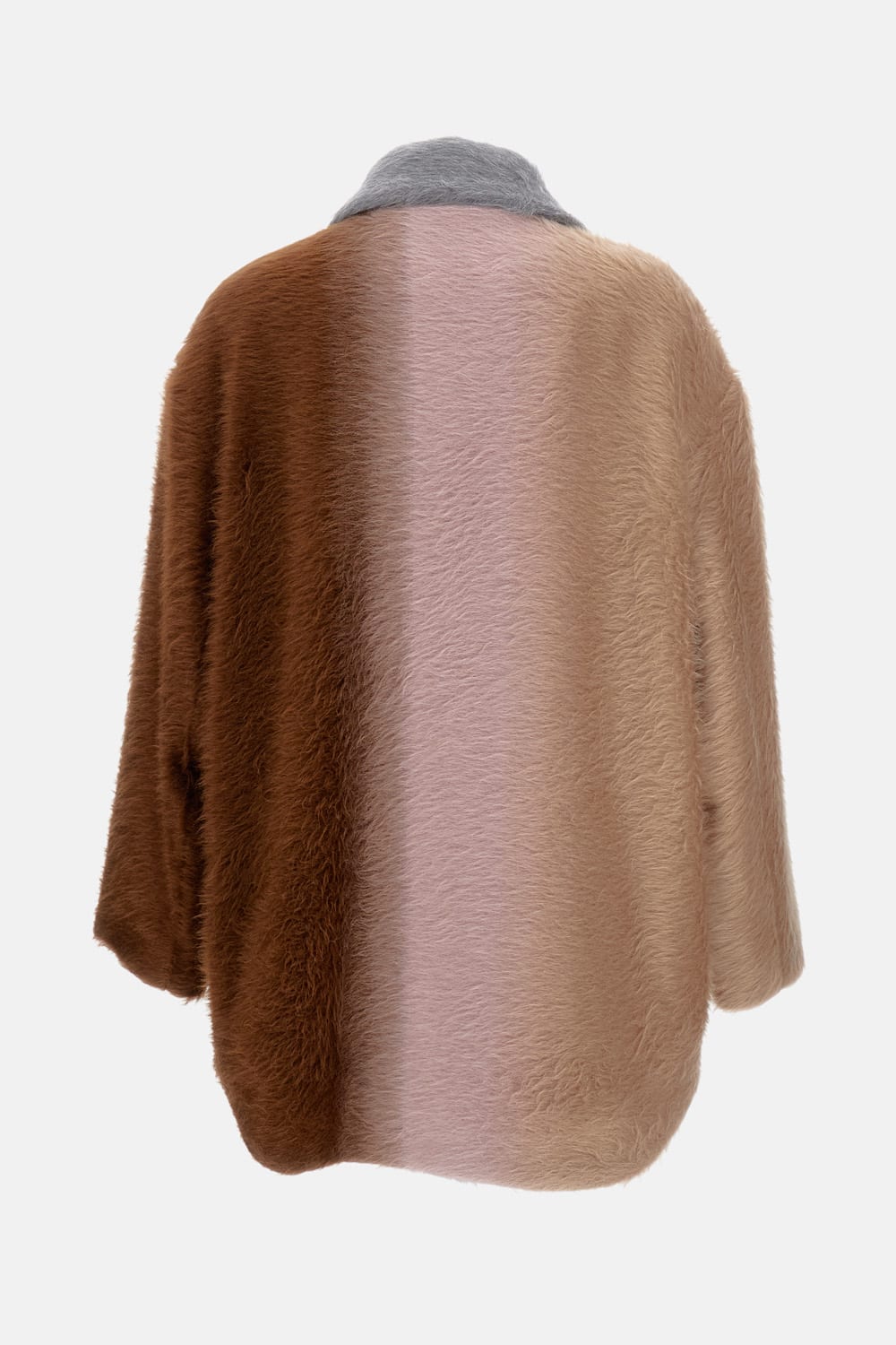 Fendi Alpaca And Wool Double-breasted Coat In Brown
