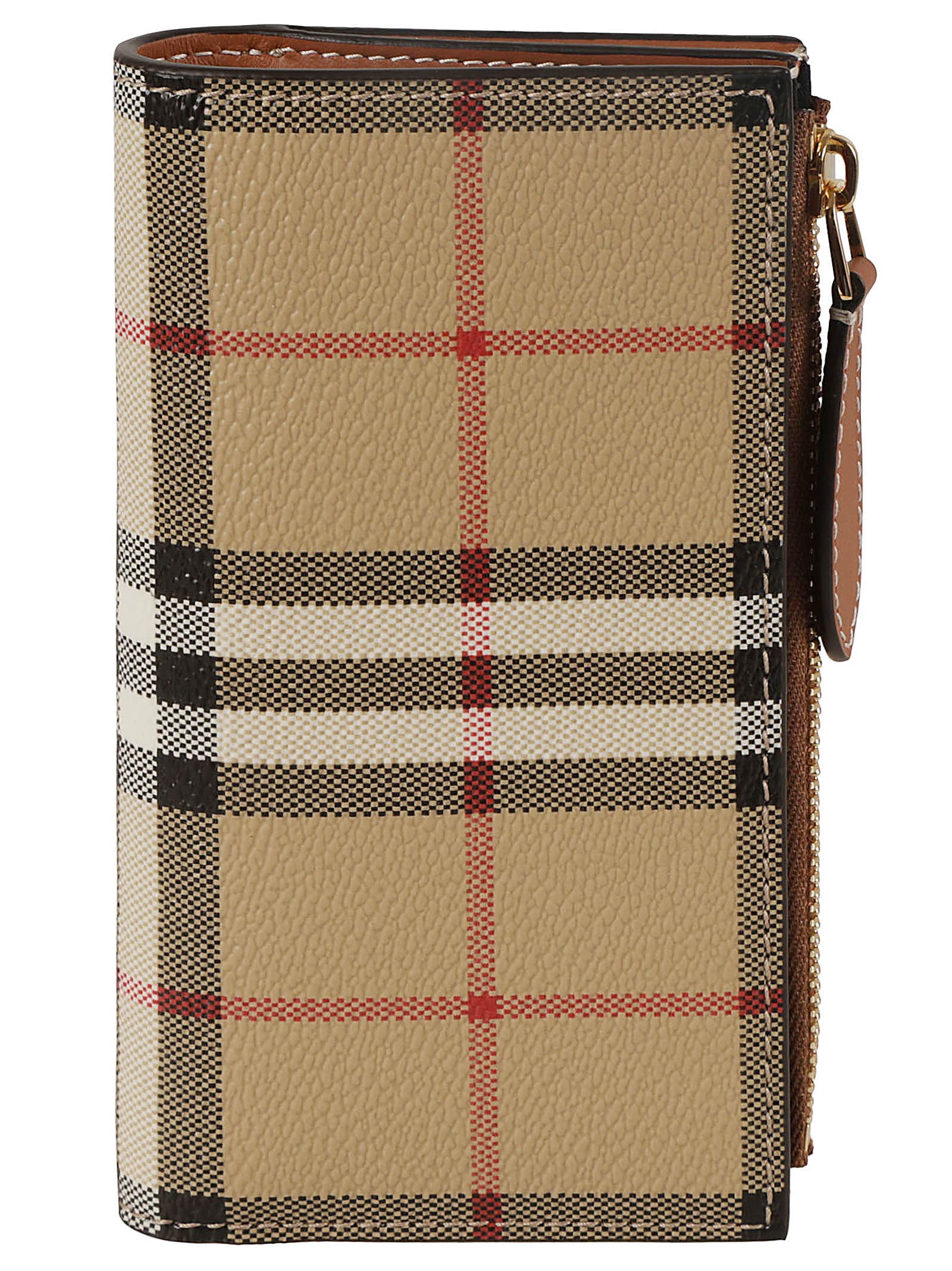 Shop Burberry Wmw Continental Wallet In Archive Beige