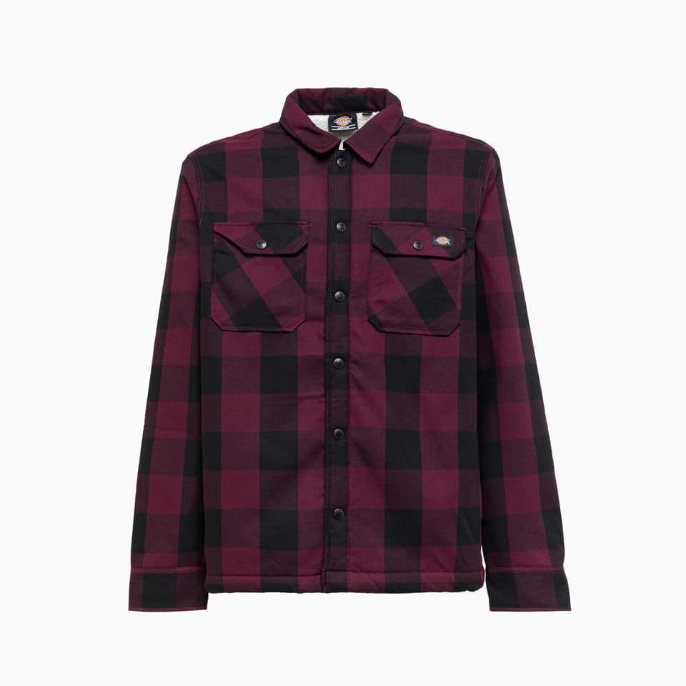 Dickies New Sacramento Cotton Flannel Shirt In Bordeaux