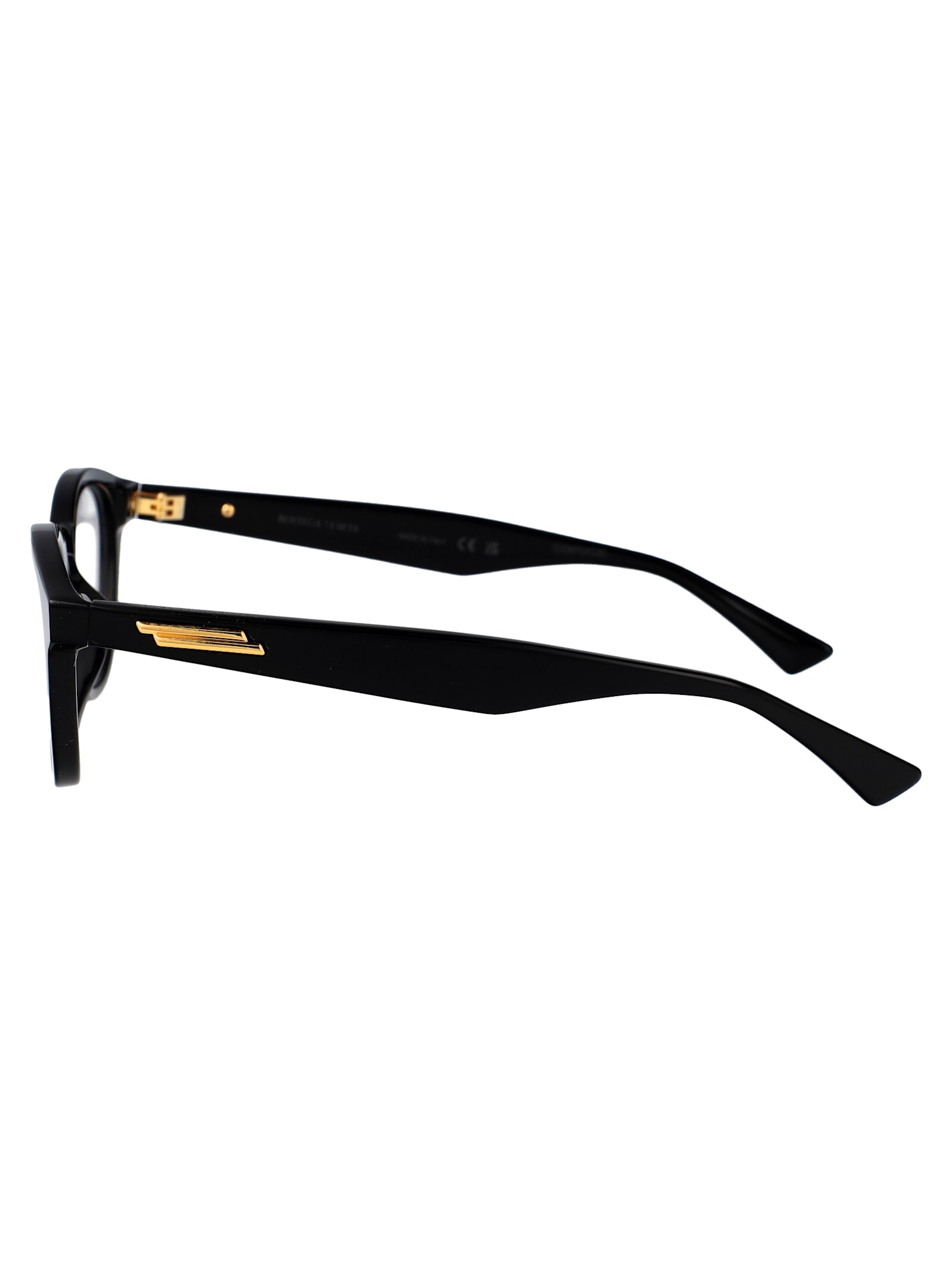 Bottega Veneta Bv1339ok Glasses In Black-black-transparent
