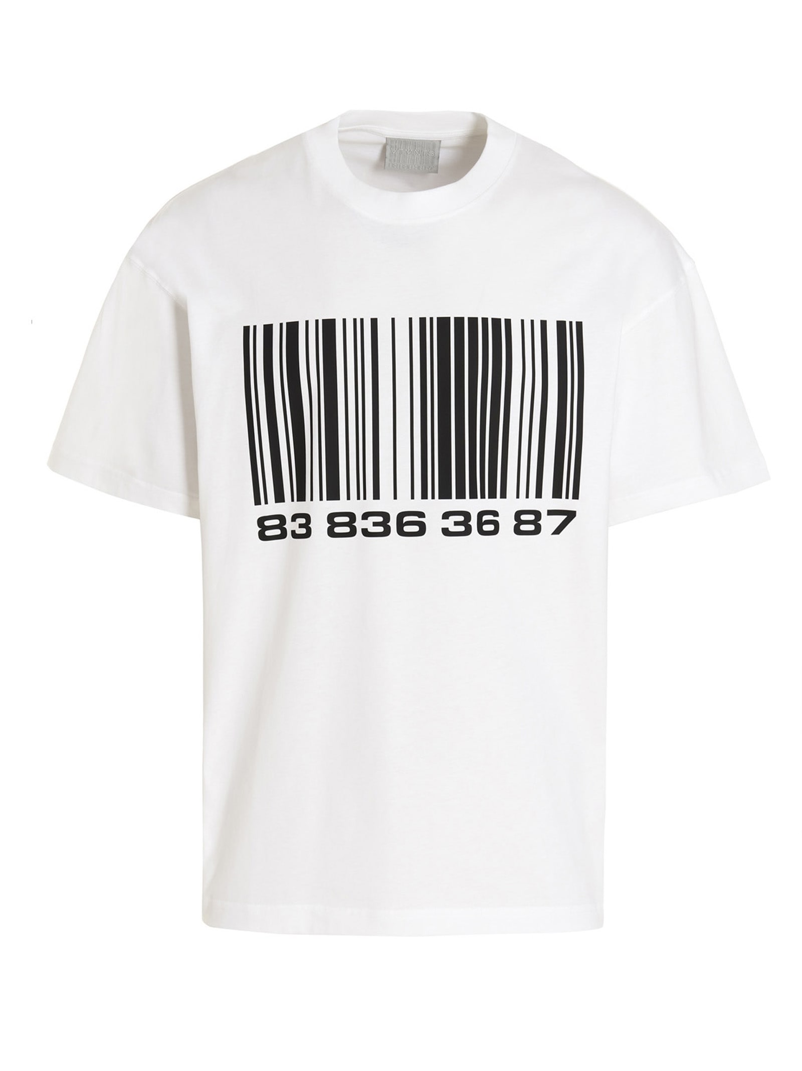 Shop Vtmnts Big Barcode T-shirt In White