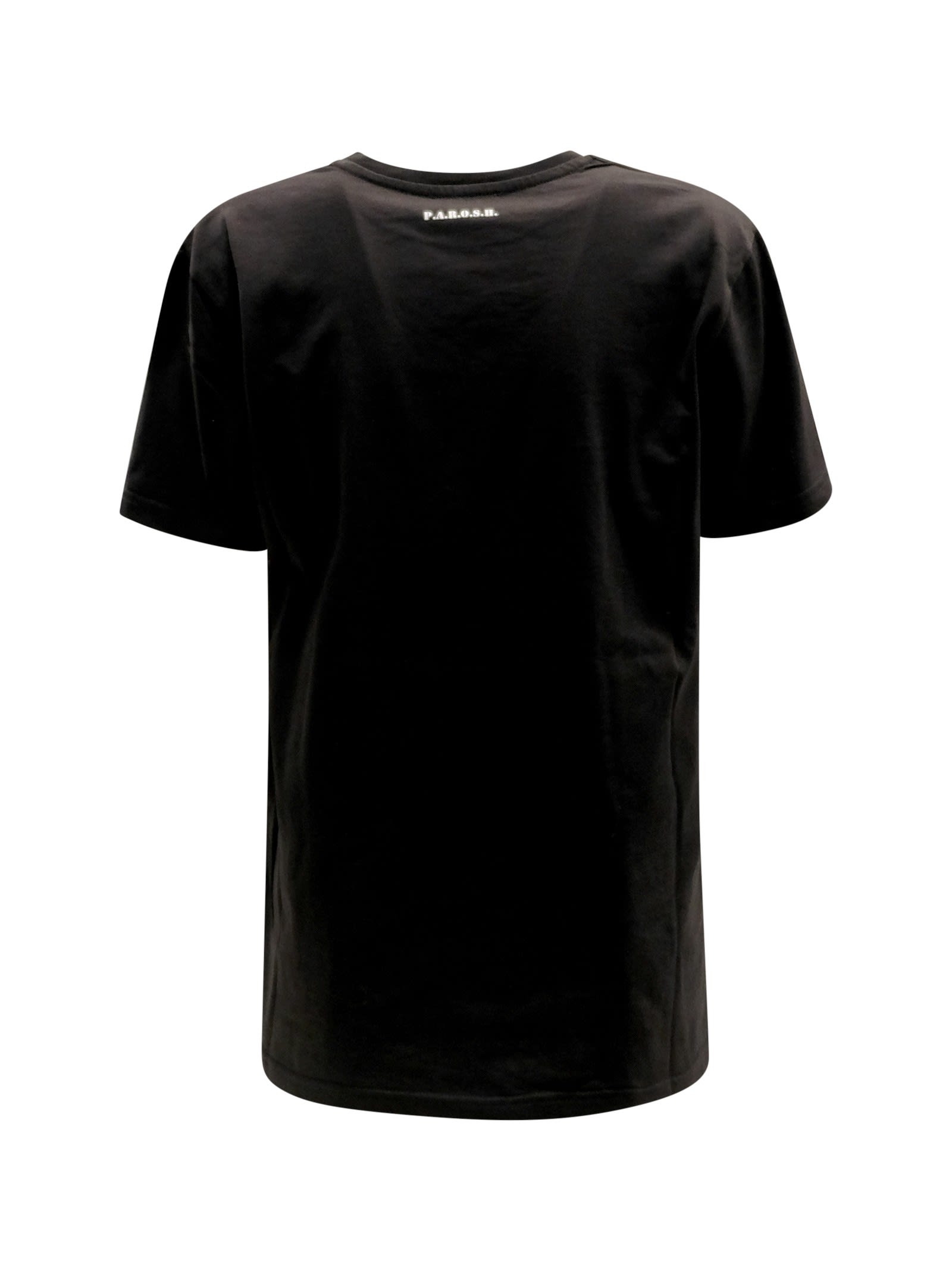 P.A.R.O.S.H PAROSH CULMINE BLACK COTTON T-SHIRT