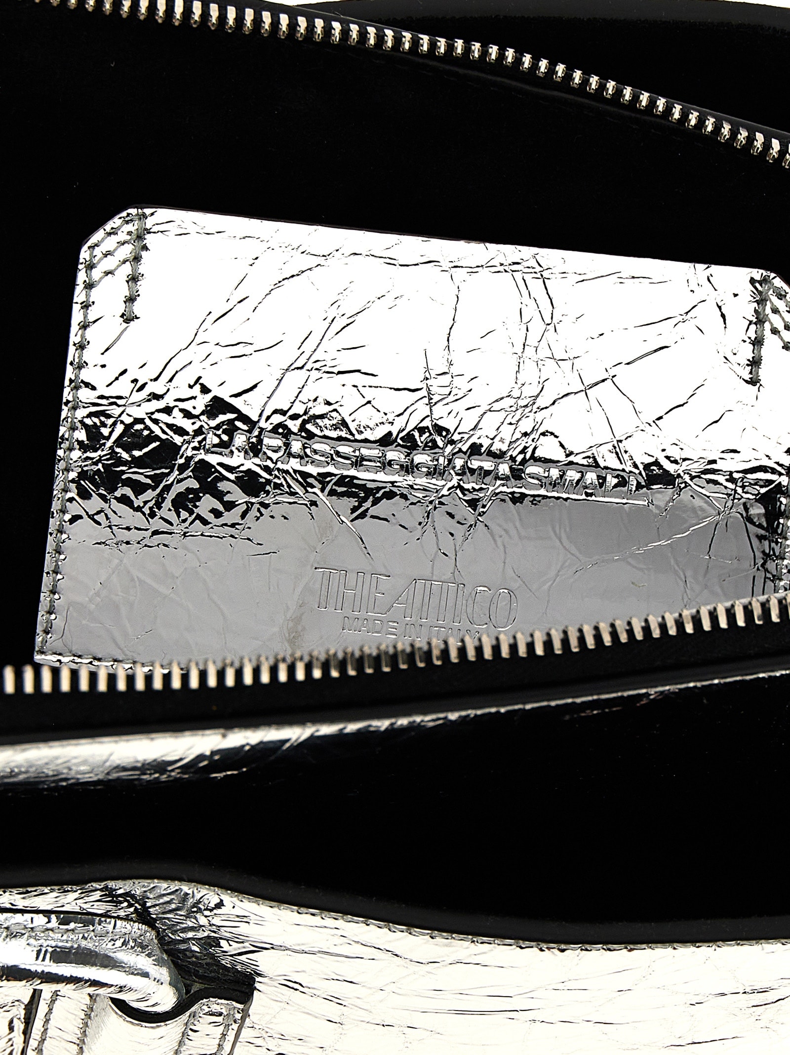 Attico La Passeggiata Small Shoulder Bag In Silver
