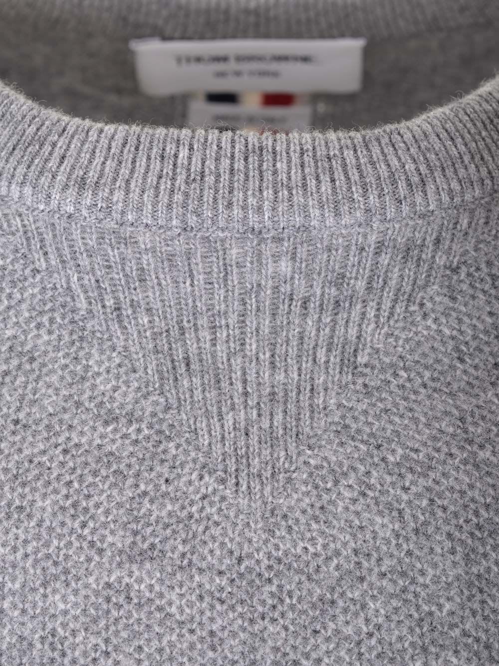 Shop Thom Browne Pique Sweater In Grey