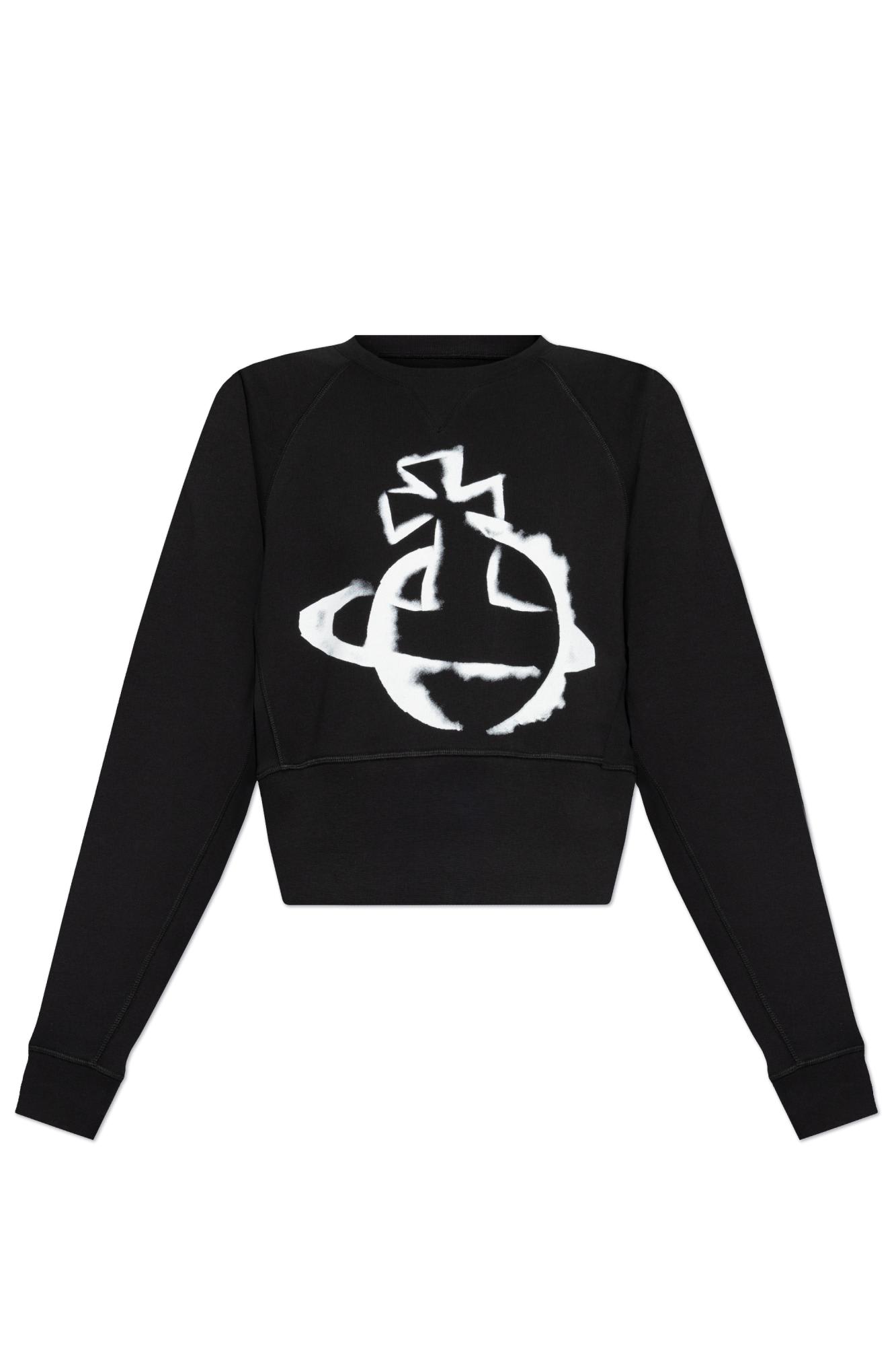 Vivienne Westwood Short Oversize Sweatshirt In Black