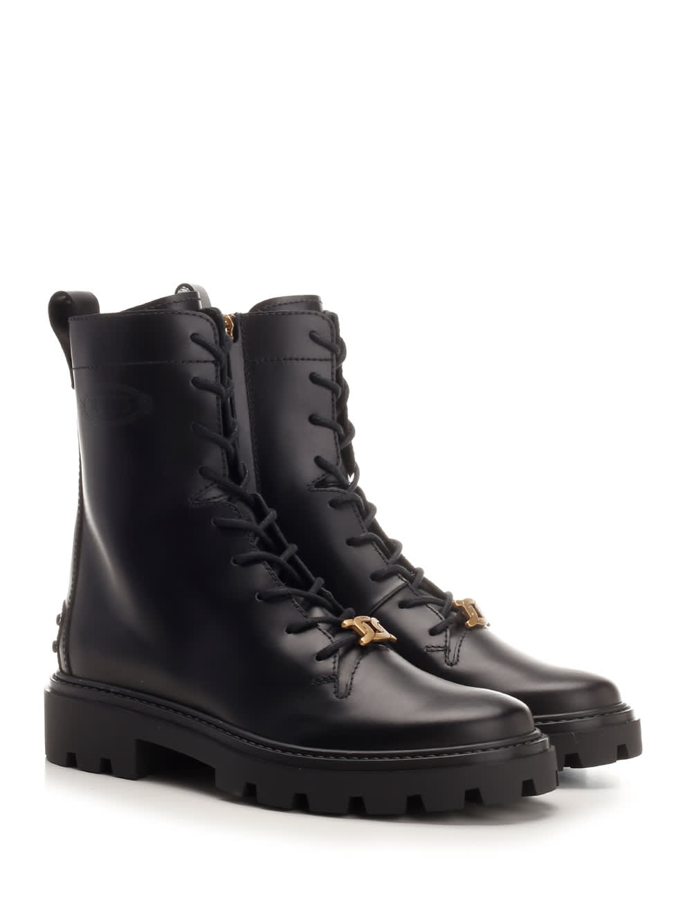 Shop Tod's Lace-up Boots In Nero