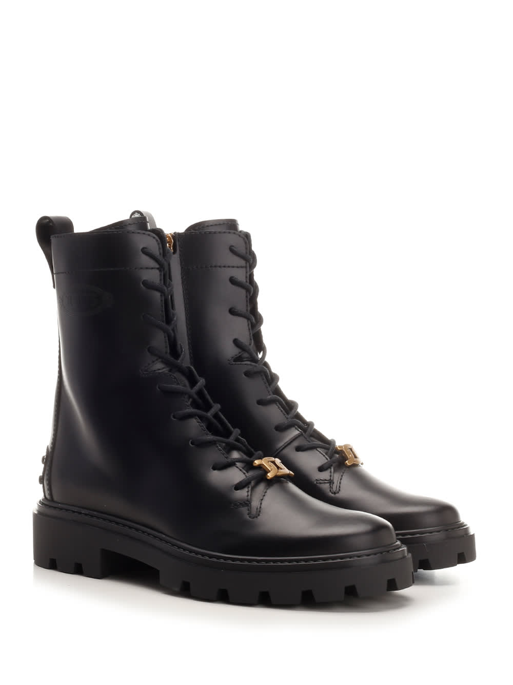 Shop Tod's Lace-up Boots In Black