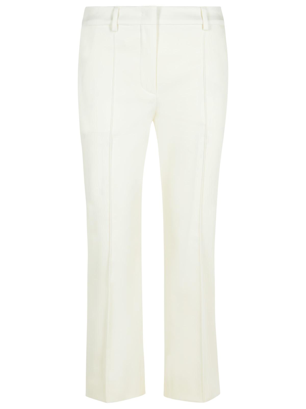 Sportmax 'cotton Pants With Back Pockets And Belt Loops' In White
