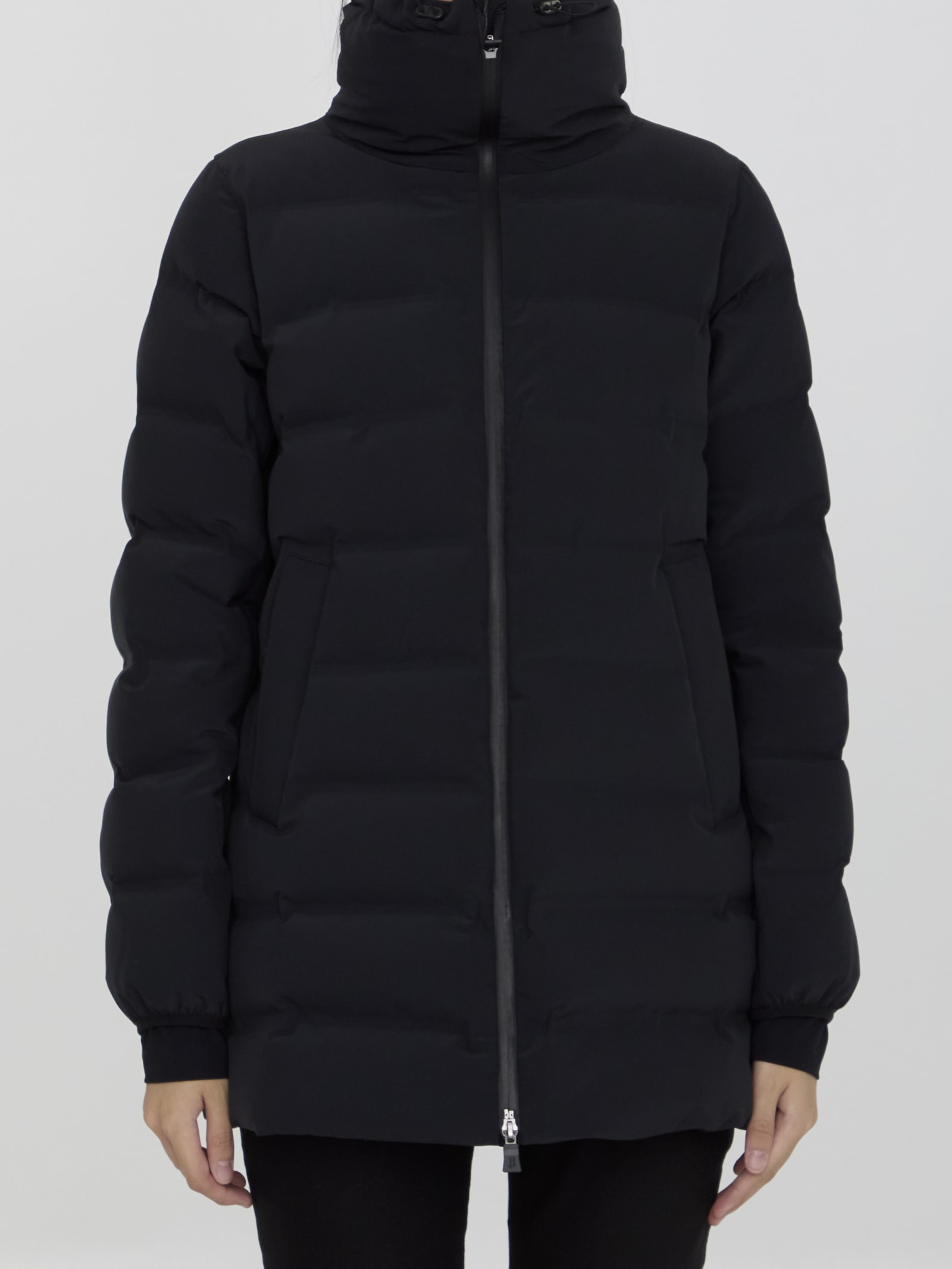 Shop Herno Gore-tex Down Jacket In Black