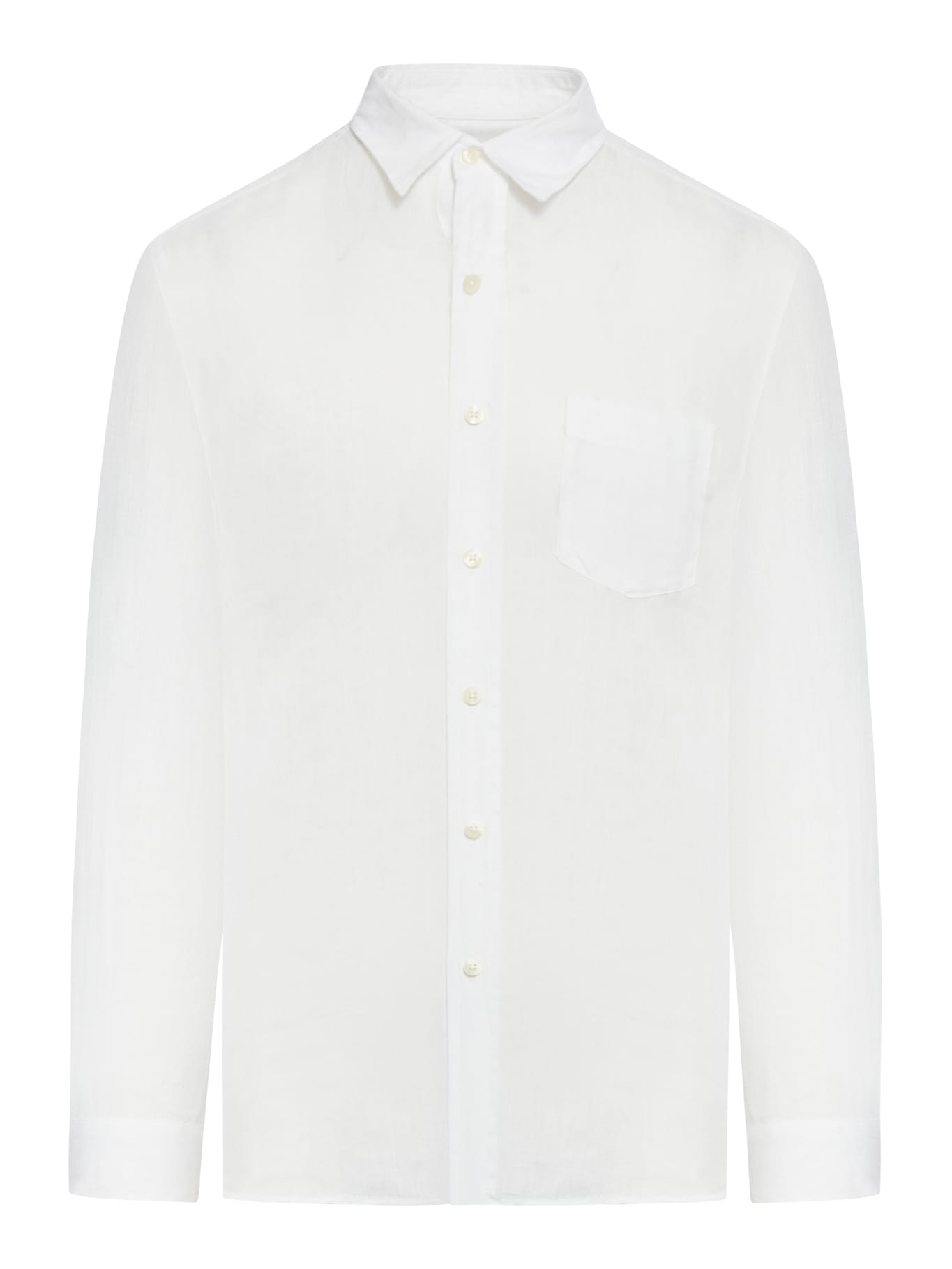 Shop 120% Lino Long Sleeve Regular Fit Men Shirt In White