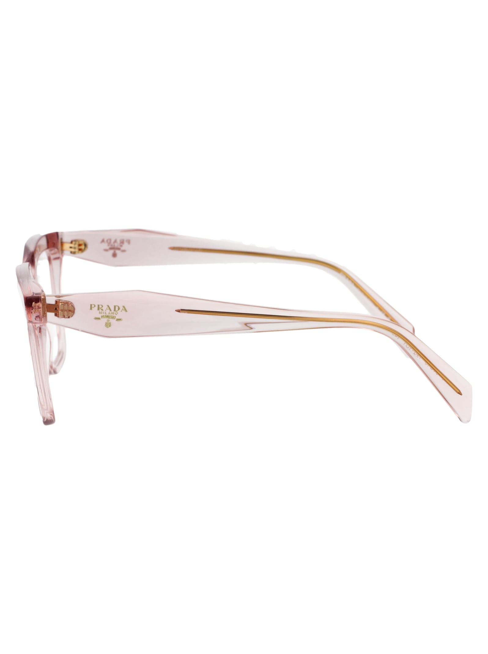 Shop Prada 0pr A19v Glasses In 19q1o1 Transparent Peach