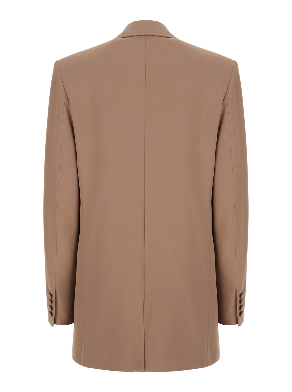 Saint Laurent Beige Silk Crêpe Blazer